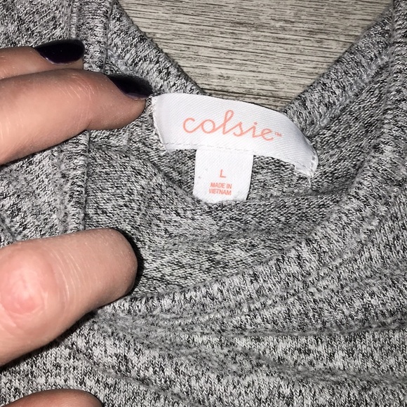 Heather gray crop top pajama set - Picture 3 of 3